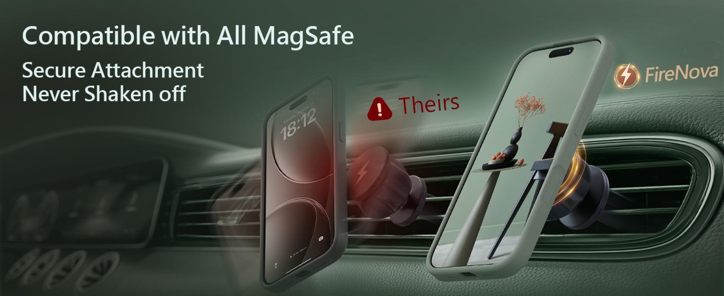 Magnetic for iPhone 17 Case, Compatible with MagSafe, [Integrated Silicone Camera Control Button] [Camera Protection] Anti-Scratch Microfiber Lining Phone Case, 6.3", Calke Green