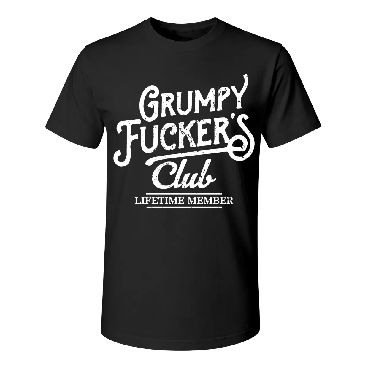 Men's 100% Cotton Funny Grumpy F*Ckers Club Graphic Print T-Shirt, Soft Breathable Short Sleeve Casual Tee for Summer Streetwear, Unisex,Daily Wear,Suitable For All Seasons