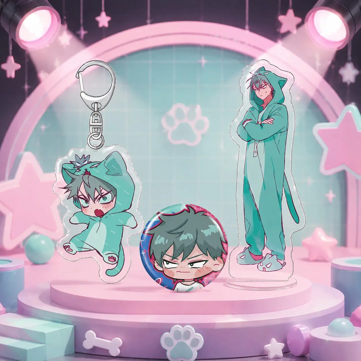 High-Definition Acrylic Standee Keychain Badge Set, Keyrings For Keys, Anime Game Accessories, Desktop Decor, Gift Idea, Till Ivan Mize Sua Ruka Hyuna