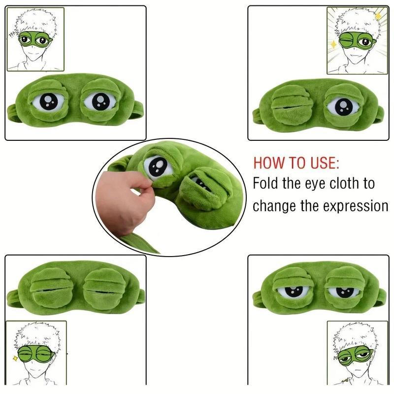 3D Frog Sleep Mask, Soft Cartoon Eyeshade for Men and Women, Portable Blindfold for Travel, Napping, and Winter Home Relaxation SpringStatements