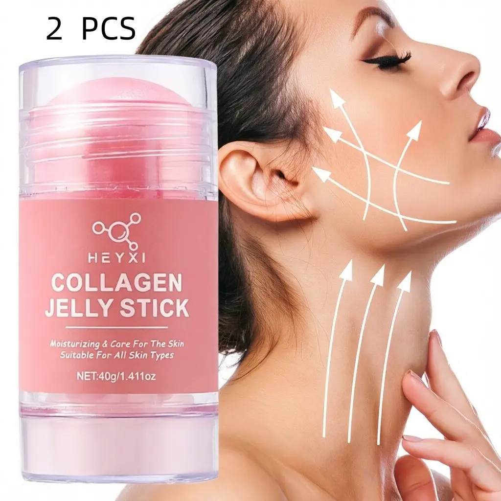 2PCS deal, collagen skin care gel sticks, Collagen wrinkle stick, lift and firm skin, reduce fine lines and signs of aging, smooth skin, improve dryness, dark circles, suitable for men and women, face care, moisturizing, and massage