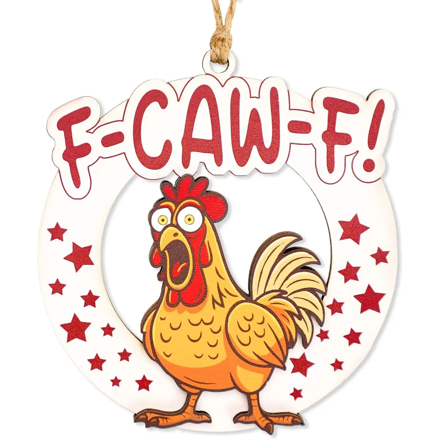 Funny Christmas Ornaments – F-Caw-F Christmas Ornament – Hilarious Farm  Ornament for Tree –  for  or Coworkers - Christmas Ornament 2025 White Elephant Gifts - Xmas Tree Decoration