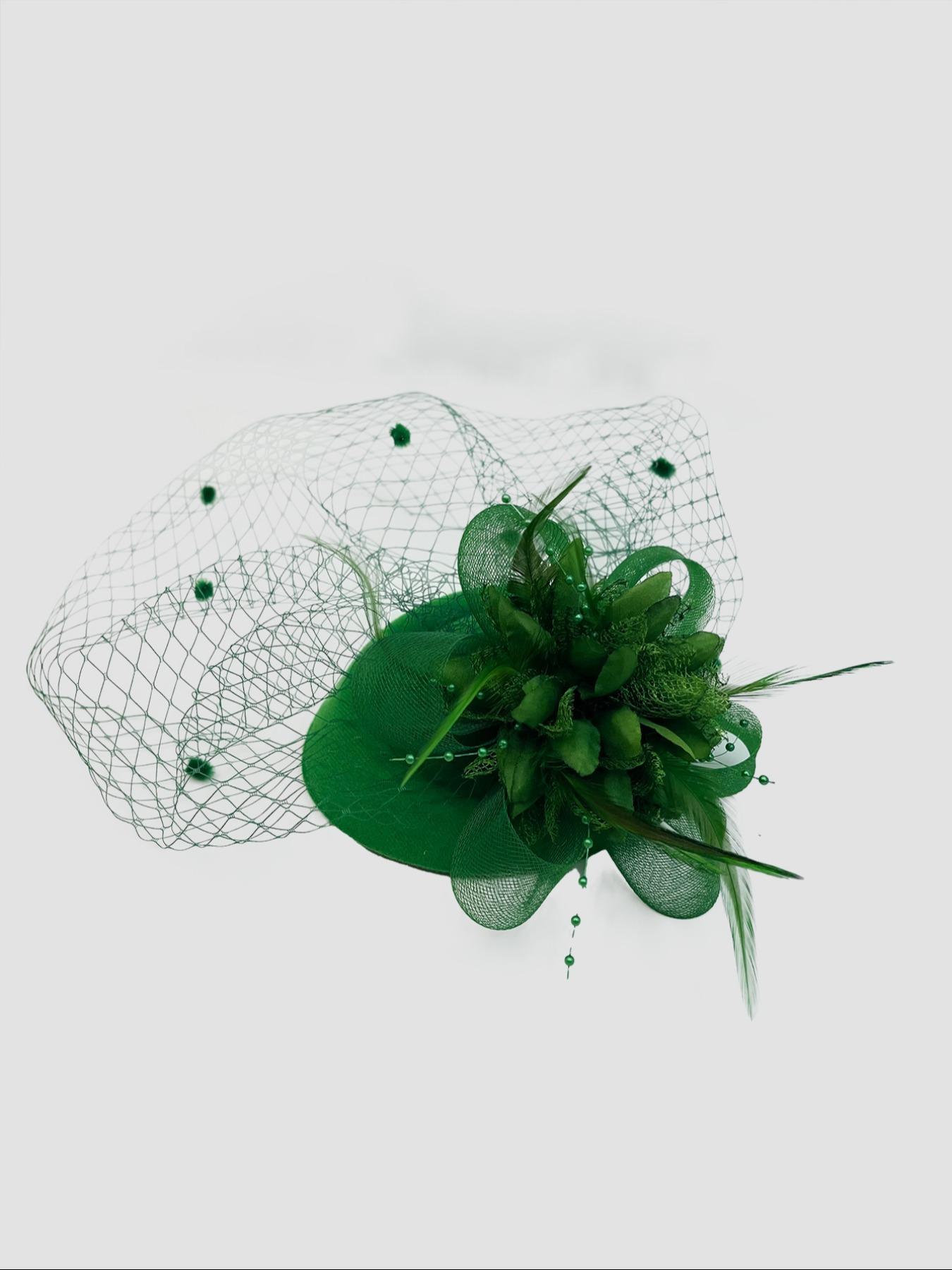 Mesh Floral Decor Fascinators Hat, Elegant Contrast Lace Hat for Wedding Cocktail, Fashion Accessories for Party, Daily Clothing Decor