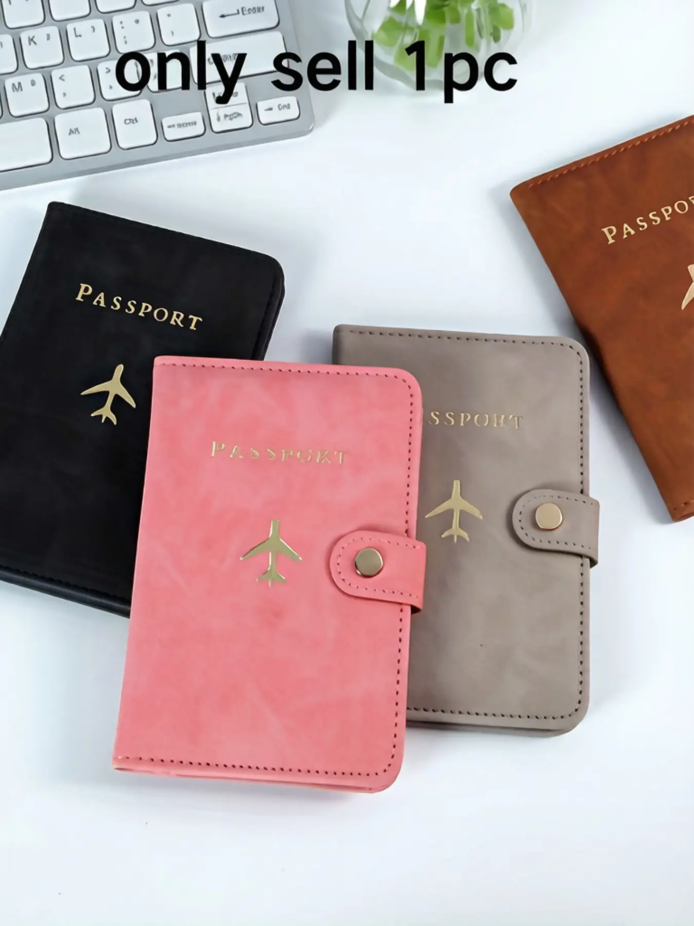 1pc Multi Card PU Passport Protection Cover Passport Holder - Quick snap closure, faux leather lining, minimalist outdoor design - Convenient for document storage and travel accessories Passport Protector Passport Sleeve