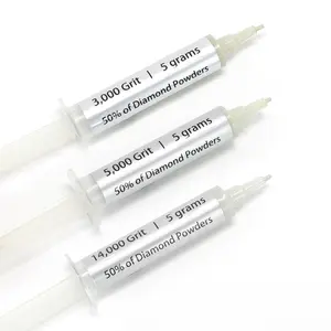 3 count  Polishing Paste, 3,000/5,000/1,4000 Grit, 3-6/2-3/0-1 Microns Lapping Compound with 50% Concentration of  Powders for , Metal, Ring, Glass, , 5 Gram Each