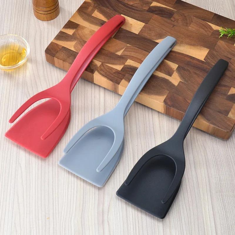 1pcs Versatile Kitchen Tools Set, Dual-Use Nylon Scraper, Food Clip, Egg Turner, Bread Toast Spatula, Perfect for Cooking & Baking, Durable Kitchenware, Heat Resistant Spatula