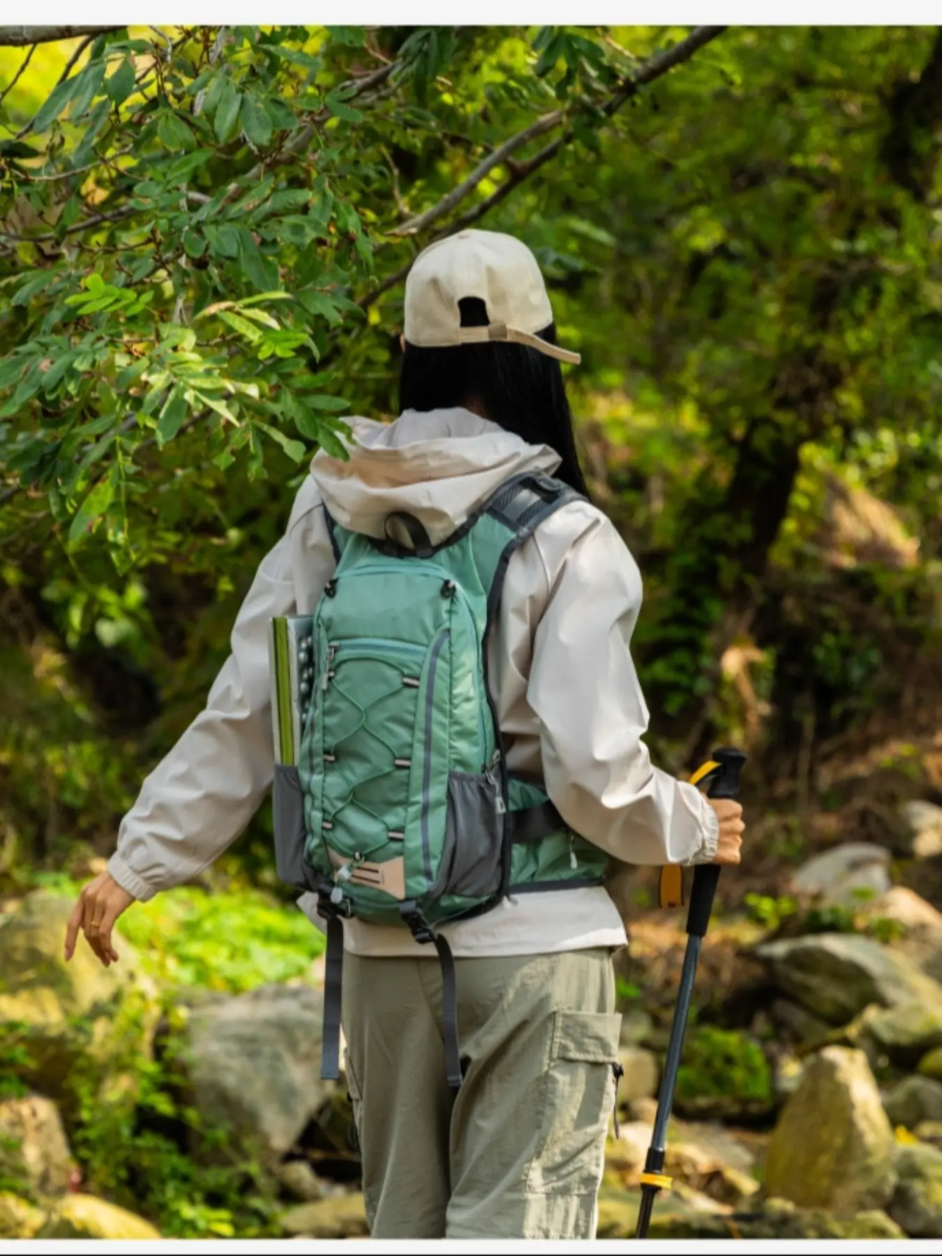 Unisex Lightweight Waterproof Hiking Backpack, Ergonomic Breathable Outdoor Trekking Bag with Reflective Strips, Multi-Pocket Adjustable Waist Belt