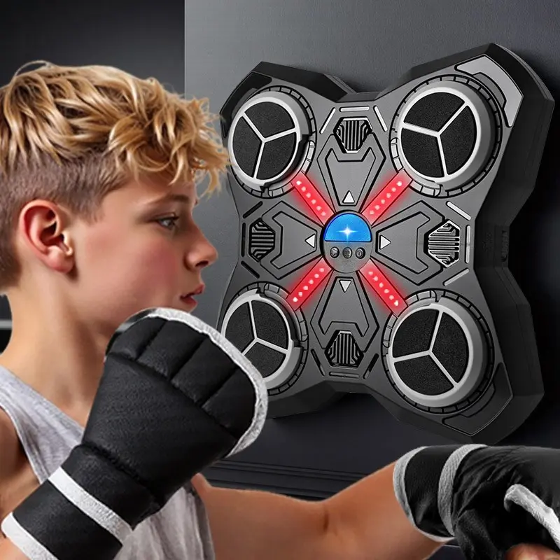 Kids Boxing Toy for Ages 3-12, Wall-Mounted Punch Bag with Gloves, 4-Key Training Equipment, Fun & Safe Exercise Gear