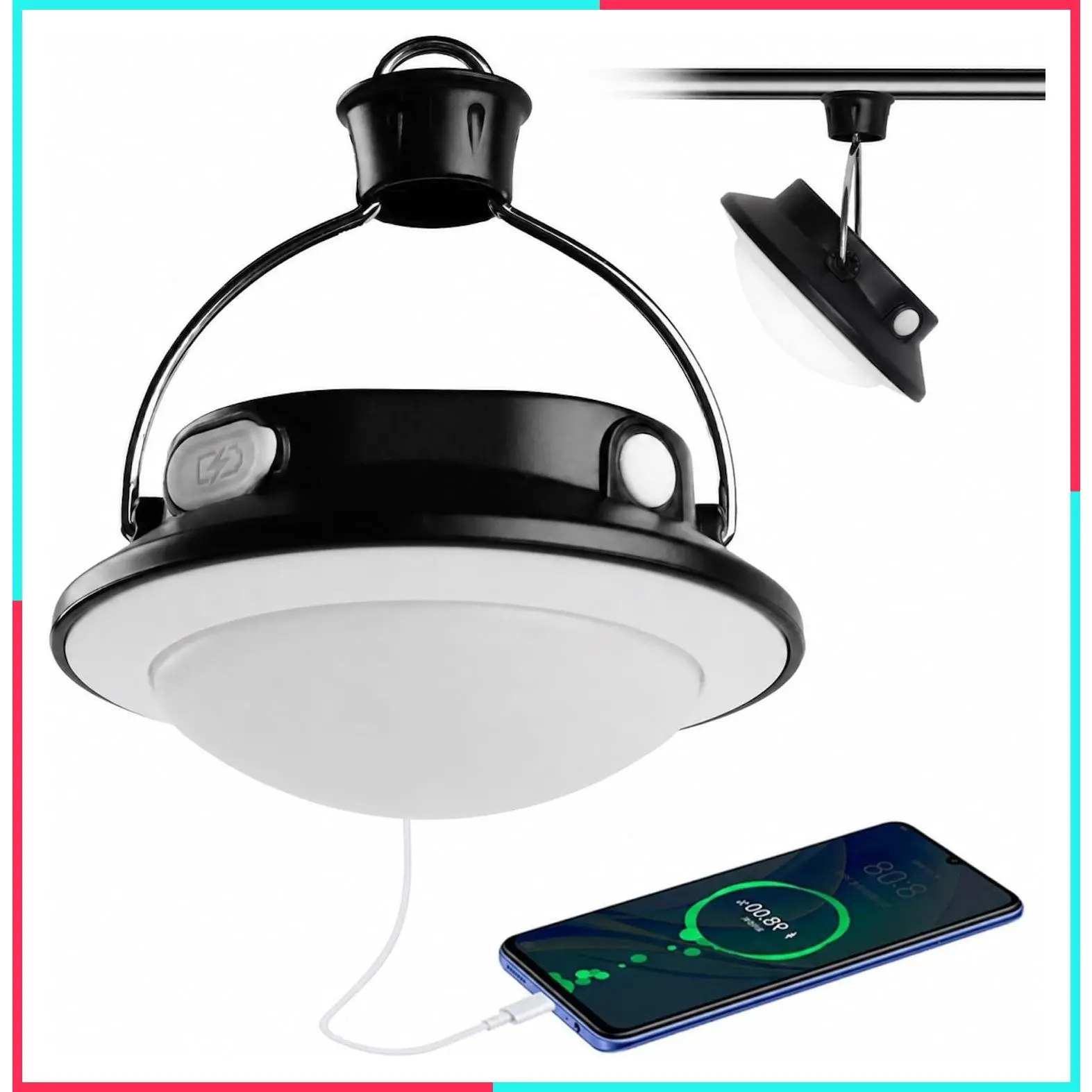 Rechargeable Tent Light, Hanging LED Canopy Light for Camping & RV