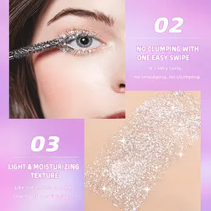 [Vibrant Glitter Mascara] Vibrant Glitter Mascara That Enhances Eye Makeup with Shimmering Pearls. Offers Colorful Layering for a Unique Look. Waterproof And Sweat-Proof Formula Ensures All-Day Wear Without Smudging Or Clumping. Lengthens And Curls Lashes