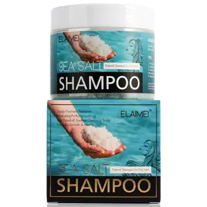 Elaimei Natural Sea Salt Shampoo 200g, Algae Lemon Essence, Nourishes Scalp, Controls Oil, Protects Hair, Summer Essential, Home Use