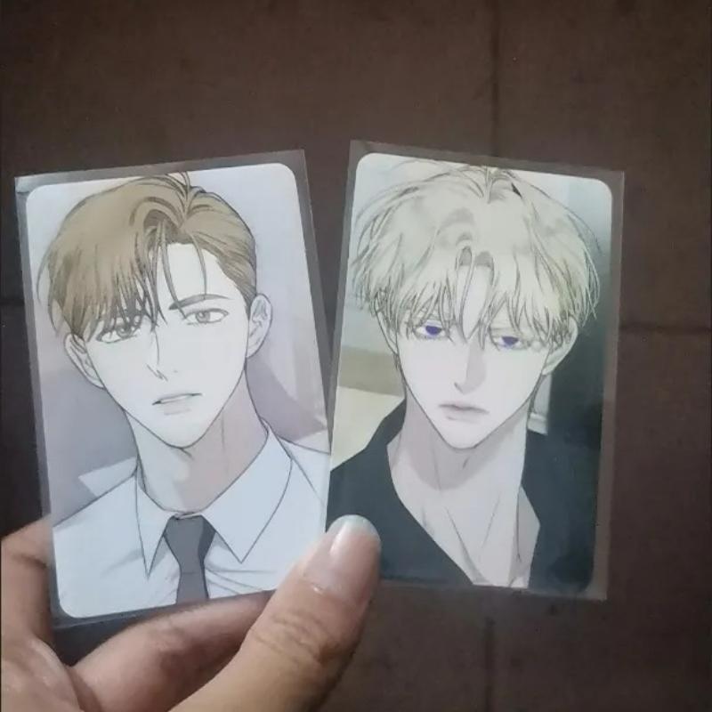 2 Pcs/set BL Male Male Love Lomo Card Alpha and Omega HD Photocard Postcard Fans Friends Cosplay Gift