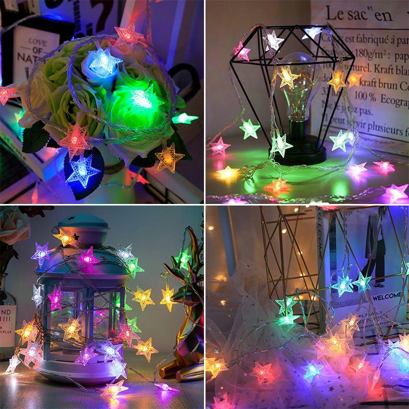 LED Star String Light, Battery Powered 9.8ft 20 Lamps Twinkle Light, Decorative Light for Bedroom, Party, Wedding, Christmas Tree, Indoor and Outdoor Decoration