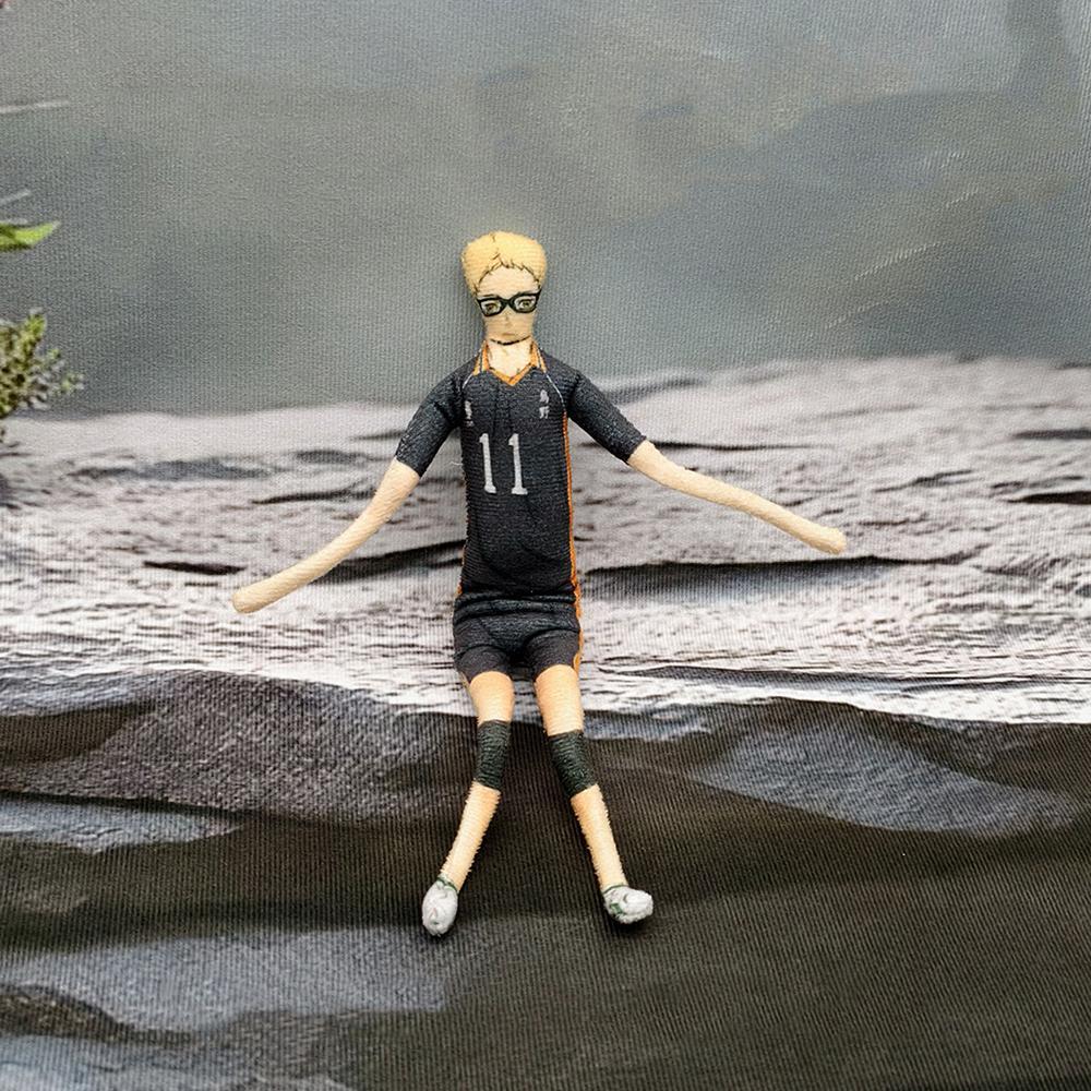 Anime Haikyuu Hinata Shoyo Kozume Kenma Cosplay Keychain Plush Cotton Doll Slender Twistable Shape Room Decoration Festival Gift