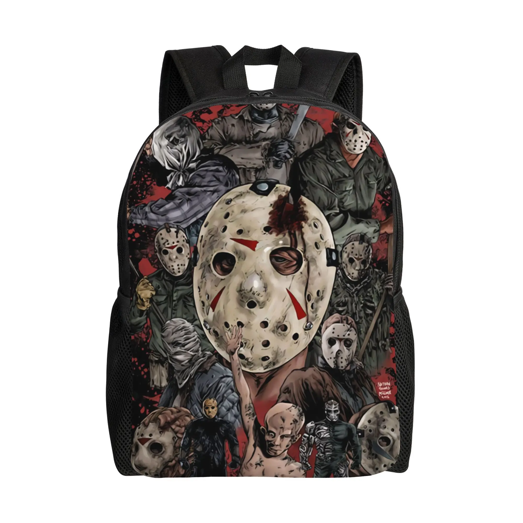 Horror Film Clean Cut Backpack with Slim Shape Ideal for Keeping Your Day Light Whether Heading to Class Co-Working Or Quick Meetings bookbag