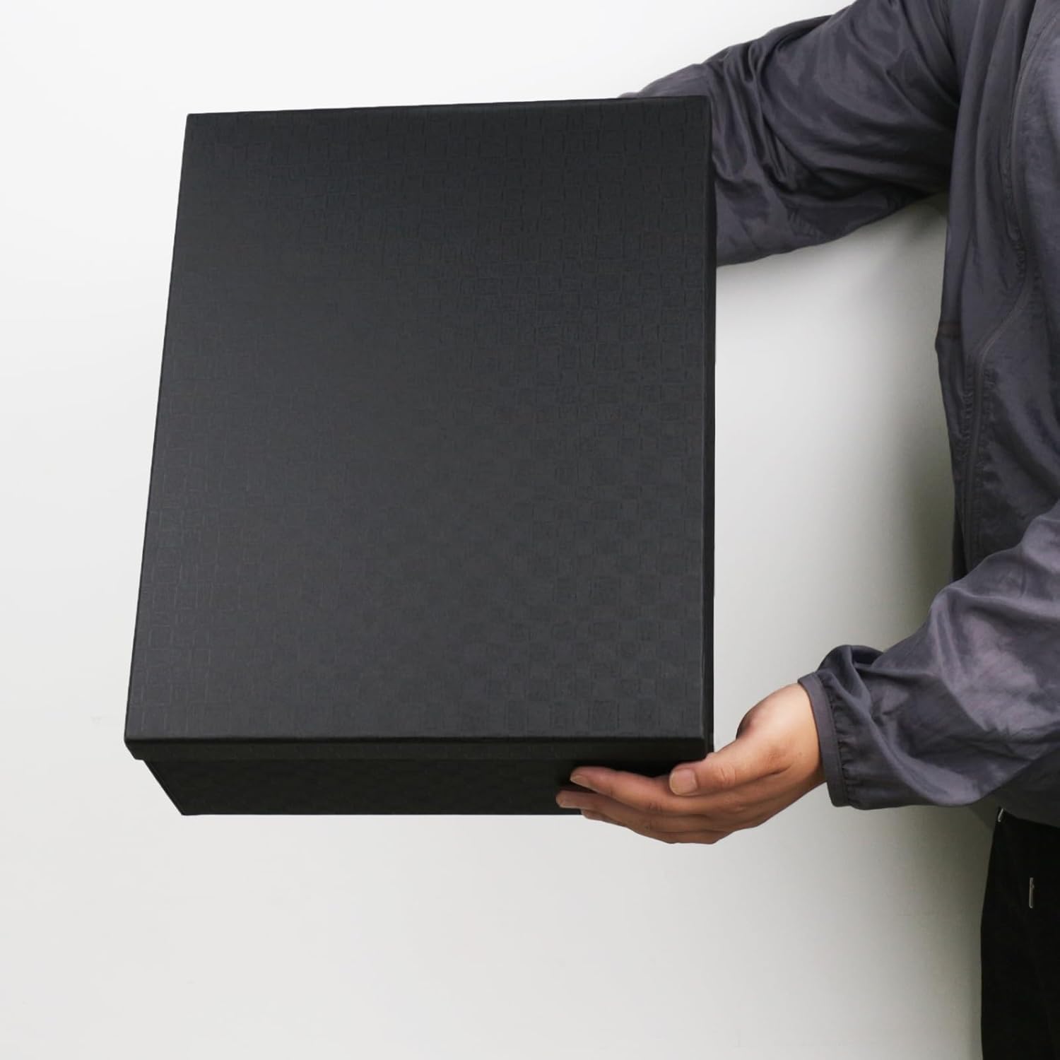 SUNDAY MIRTH Large  Box 16.5x13x5.5 inches,Black Boxes for Presents,Birthday,Valentine's Day,Mother's Day,Christmas,Anniversary