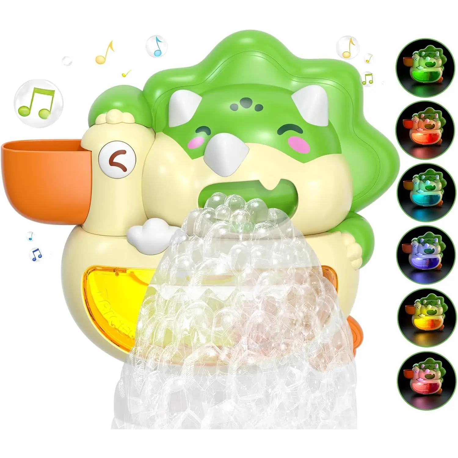 Bath Bubble Machine, Light Up Musical Bubble Bath Toys for Toddlers 1-3 Automatic Bubble Maker for Bathtub Dinosaur Toys for Bathfidget toys