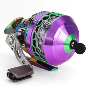 Spincast Fishing Reel,High Speed 3.9:1 Gear Ratio,-Free Push-Button  Casting Design and Reversible Handle for Left/Right Retrieve,Pre-Spooled with Monofilament Line
