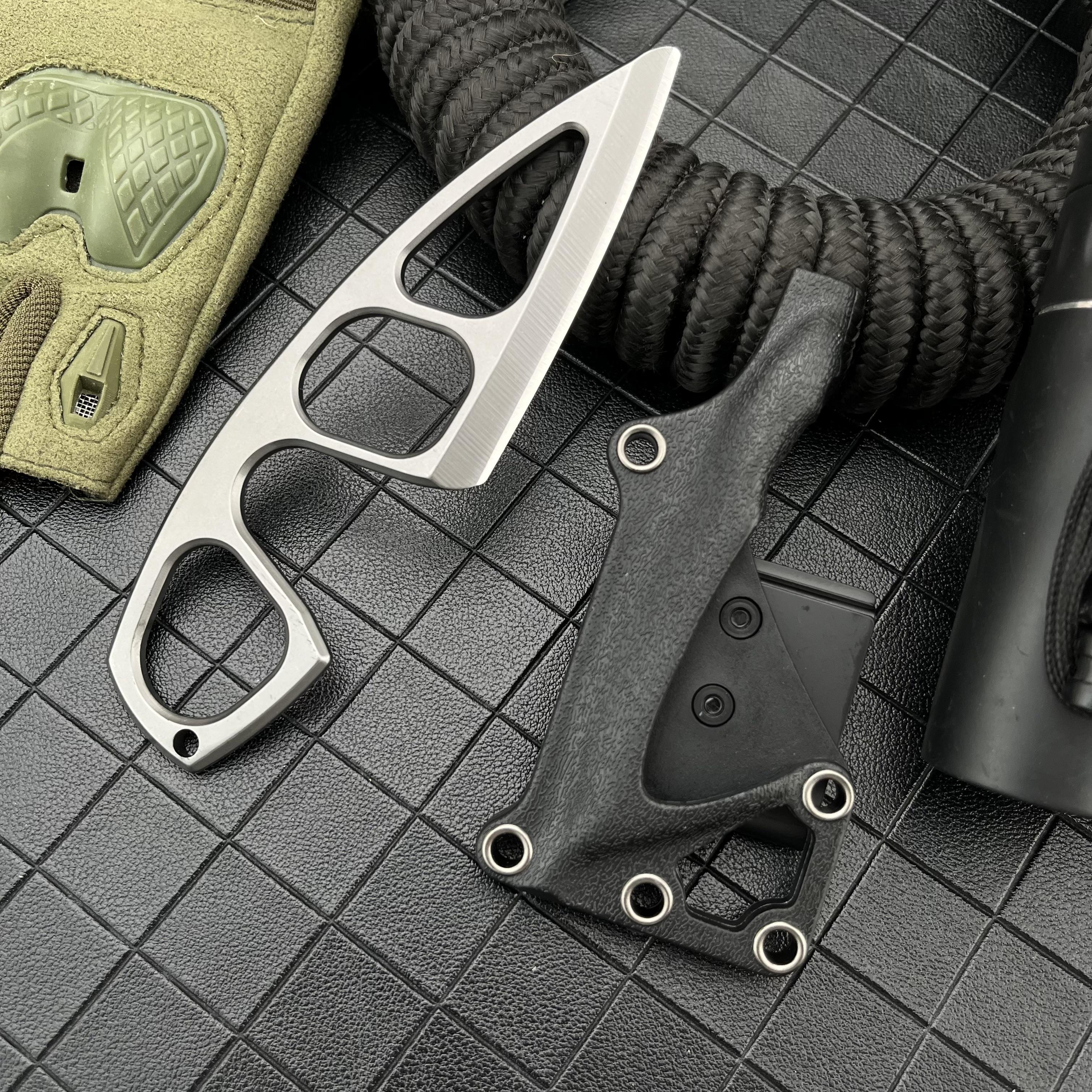 Mini Fixed Blade Knife 440C Full Tang Pocket EDC Knives with ABS Sheath Easy To Carry Outdoor Neck Knifes