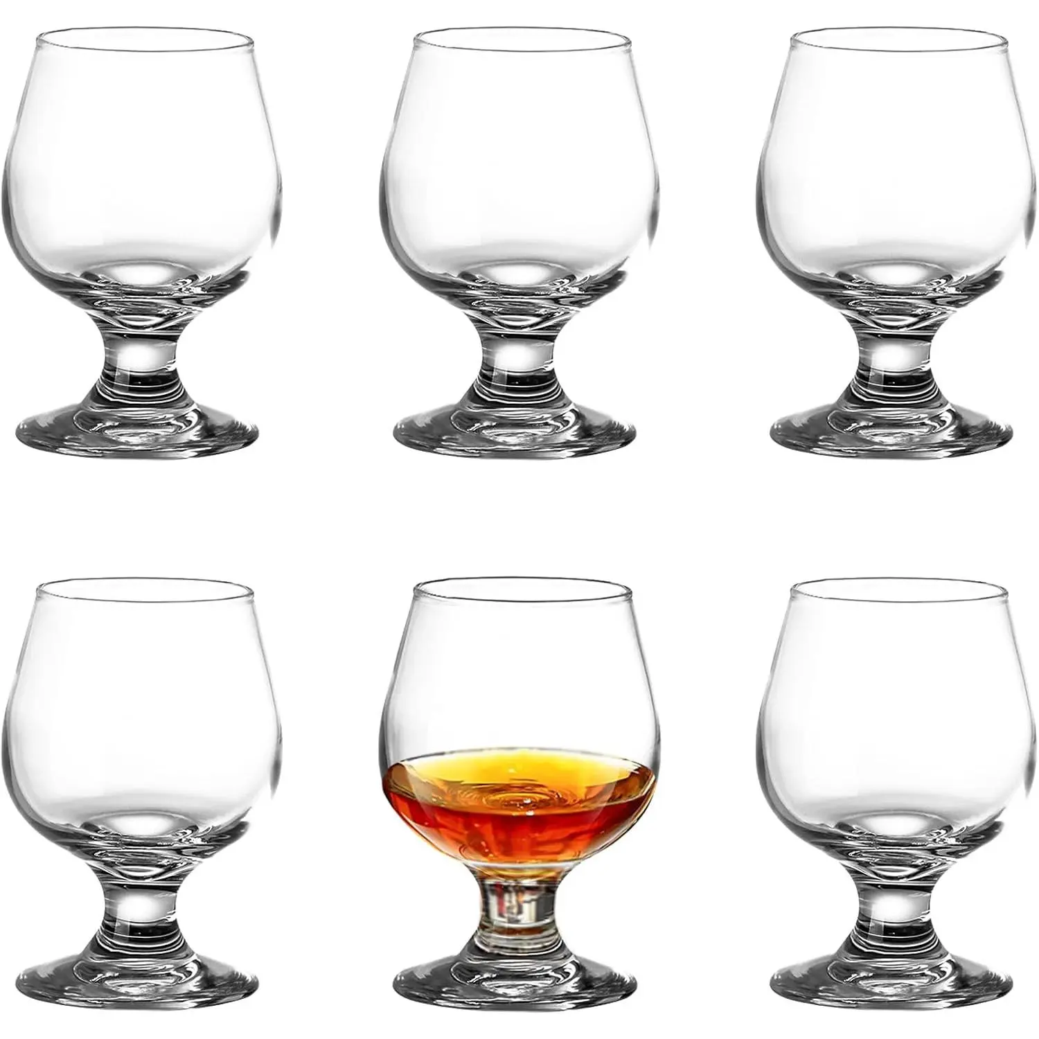 5 oz Shot Glasses Set of 6, Small Brandy Snifters, Cognac Glass, Port Glasses, Tequila Glass (160ml)