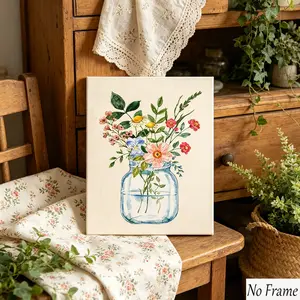 Vibrant Daisy Art Poster, Modern Home Decor, Vintage Wildflower Bouquet, Suitable for Living Room, Bedroom, Bathroom, Office