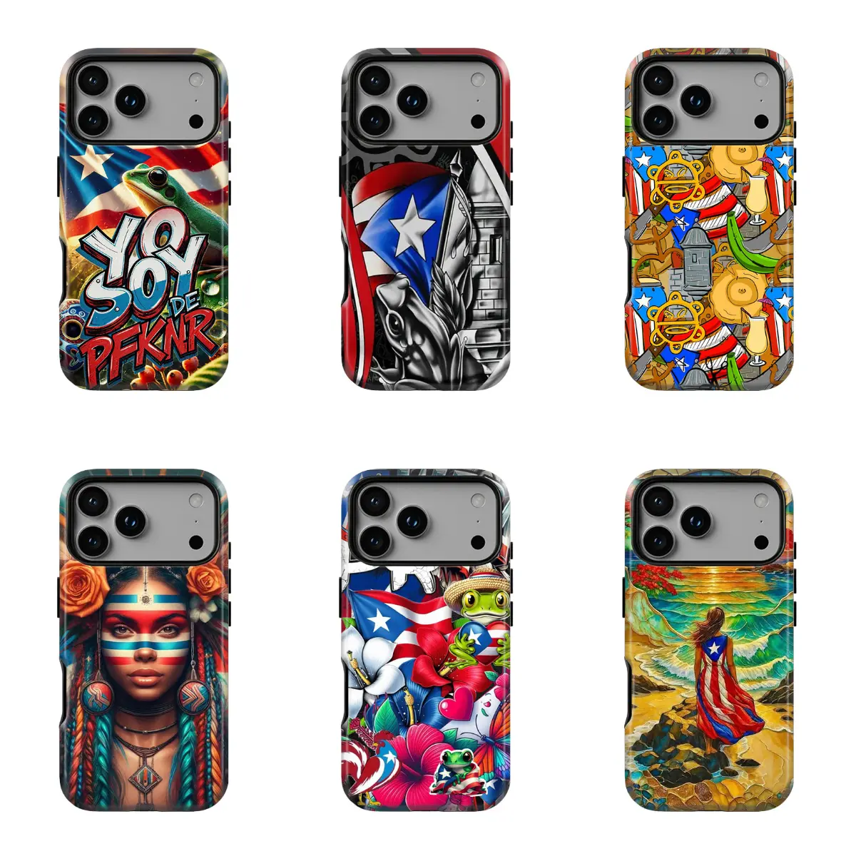 Tough Phone Cases, I AM FROM PFKNR, PUERTO RICO PHONE CASE, PR, PRIDE, BORICUA, PUERTO RICO FLAG for iPhone 17 16 15 14 13 12 11 Pro ProMax/Plus for Samsung S26/S25/S24/S23 Ultra/Plus