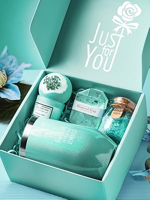 Gifts for Mom, Women, Wife, Girlfriend, Sister, Friend, Her - Mothers Day, Birthday, Valentines, Christmas Gifts - Gardenia Inspirational Self Care Spa Gift Basket Set, Thank You Gifts