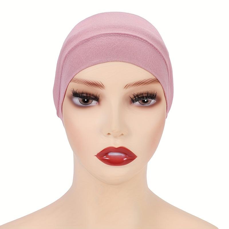 Women's Solid Anti-Slip Undercap Breathable Elastic Inner Hijab Cap for Ramadan Comfortable Fit