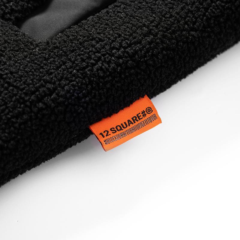 Men's stand collar lambskin embroidered warm cotton clothing Large loose casual fleece thick coat American street style letter embroidery fleece jacket