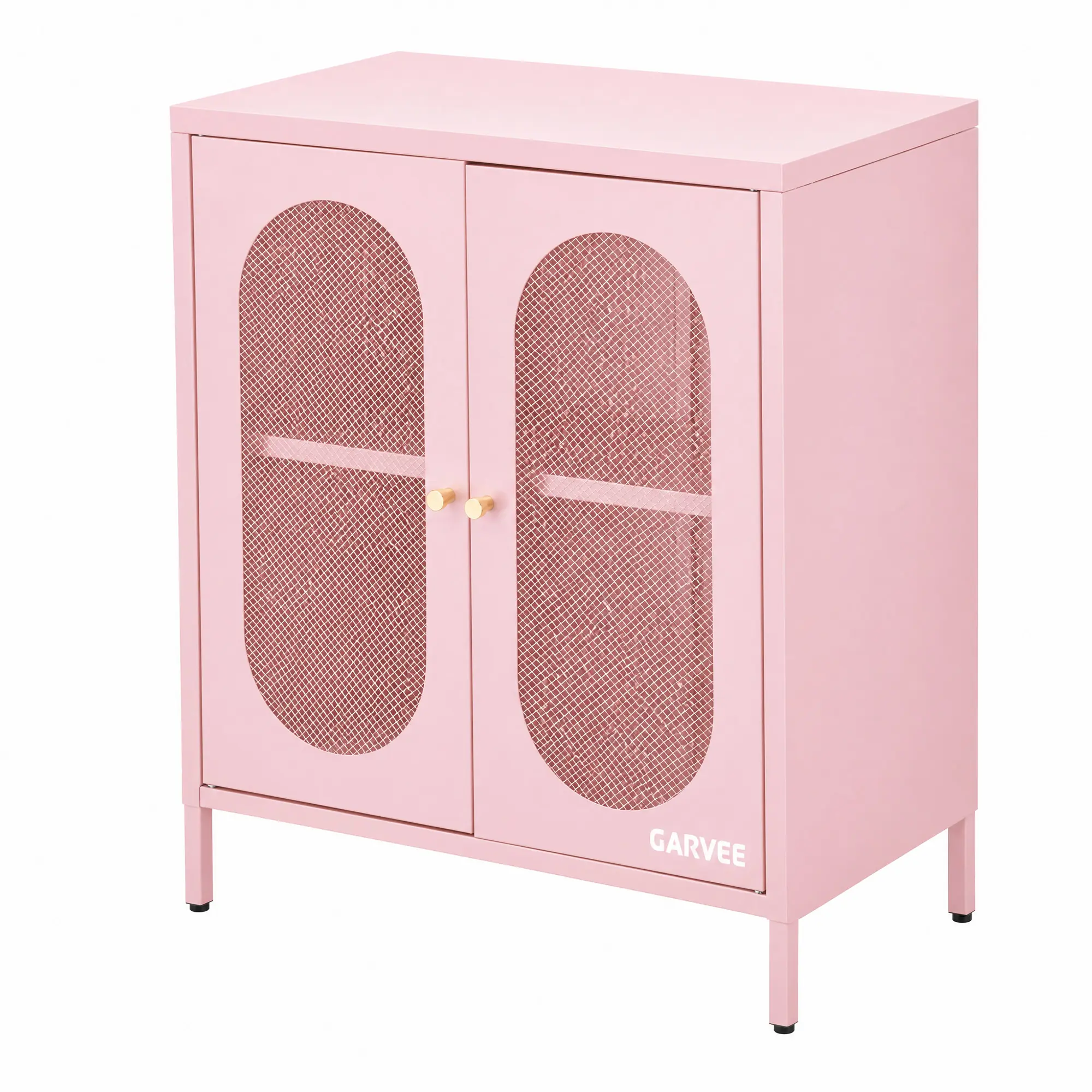 Metal Storage Cabinet with 2 Mesh Doors and Adjustable Shelf, Metal Freestanding Sideboard for Home Office, Living Room, Hallway, Entryway(Mesh Door Cabinet)