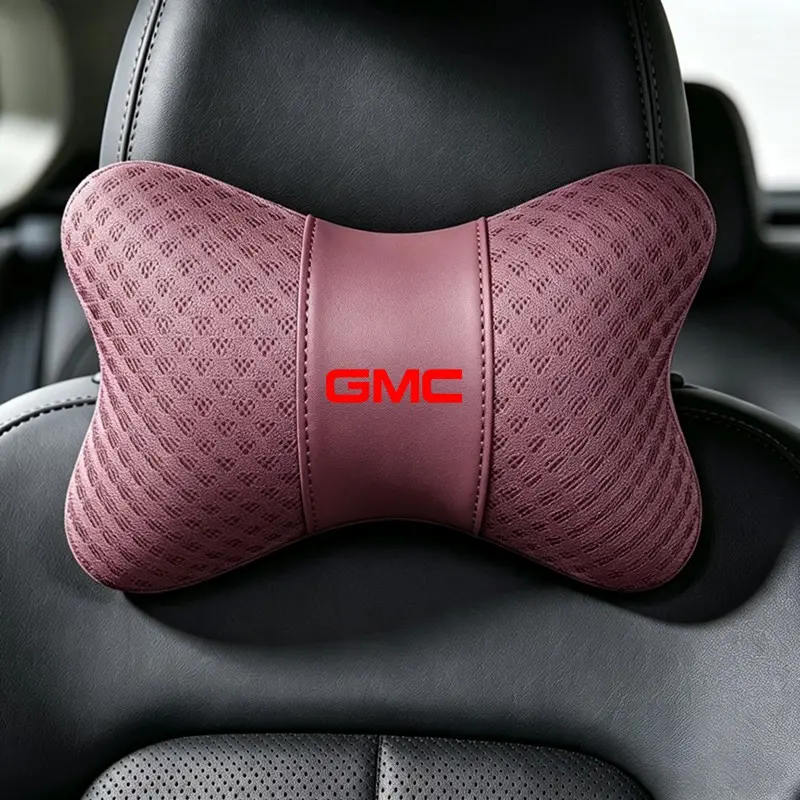 1PC Summer Ice Silk Car Seat Neck Pillow Headrest Rest Support Cushion Pad Accessories For GMC Terrain Sierra 1500 Yukon Acadia Savana Hummer Granite H3