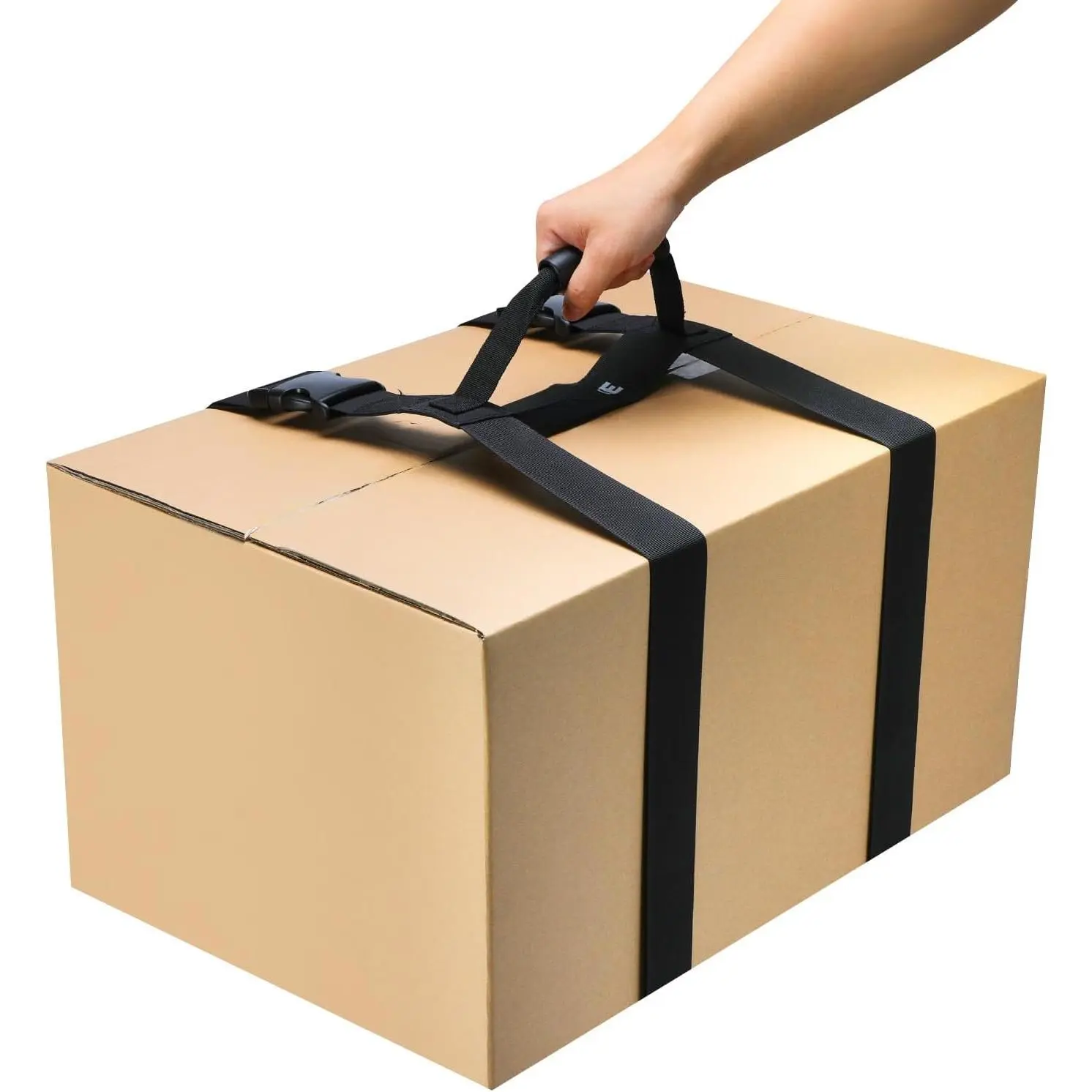Carrying Strap with Handle, Handheld Belt for Safely Moving and Lifting Heavy Boxes, Adjustable Belt, H-Shaped Style Carry Straps, Suitable for Cylinder, Camping Mat(61 inch)