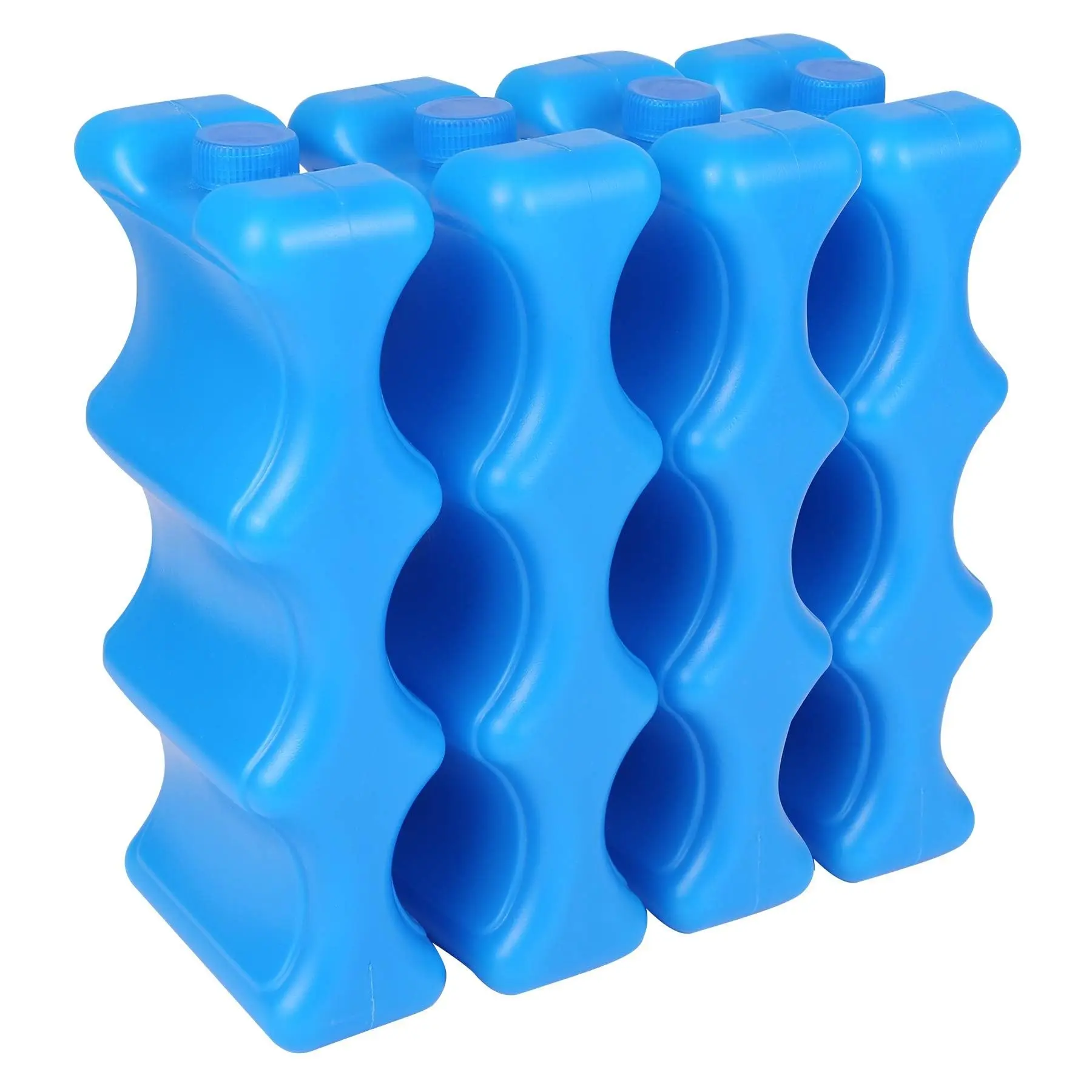 Reusable Bottle Ice Packs for Cooler, Rigid Insulated Contoured Freezer Pack, Cold Pack, Long-Lasting for Breastmilk, Beer, Lunch, Camping, Beach