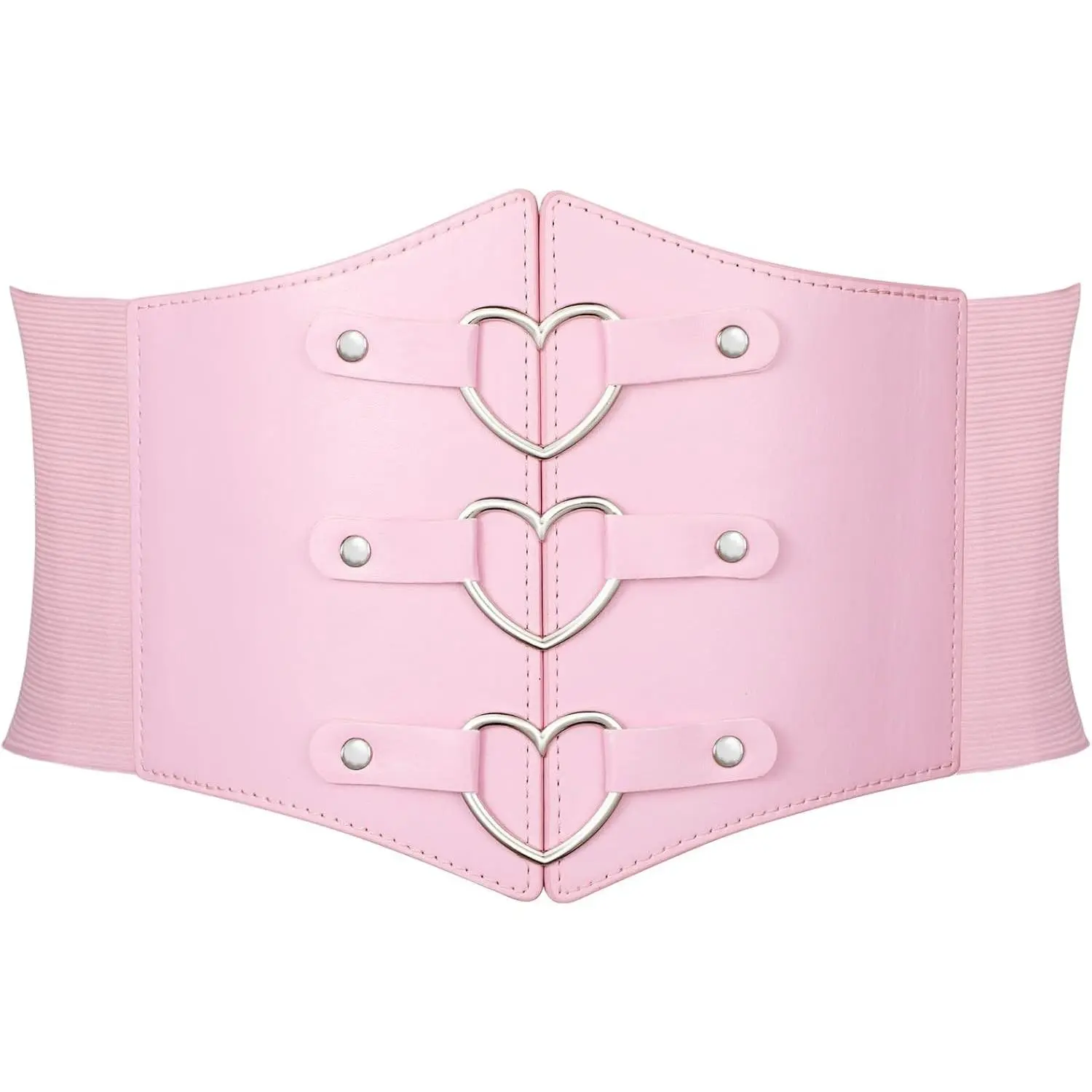 Women Heart Corset Belt Goth Stylish Wide Elastic Waist Corset for Cosplay Halloween Renaissance Daily