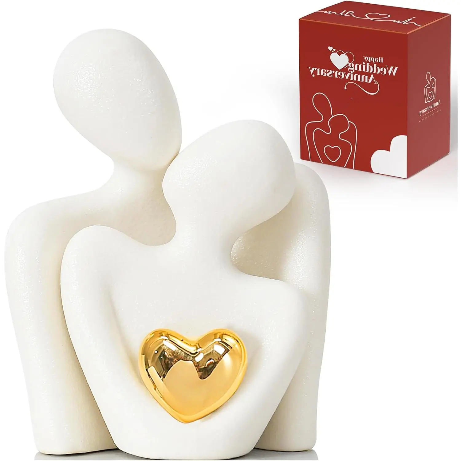 Mini Couple Statue Tv Stand Decor Items for Living Room, Abstract Sculpture Knick Knacks  Decor Couples Love Office Show Pieces- For Bedroom Romantic Gifts for Valentine Anniversary Birthday
