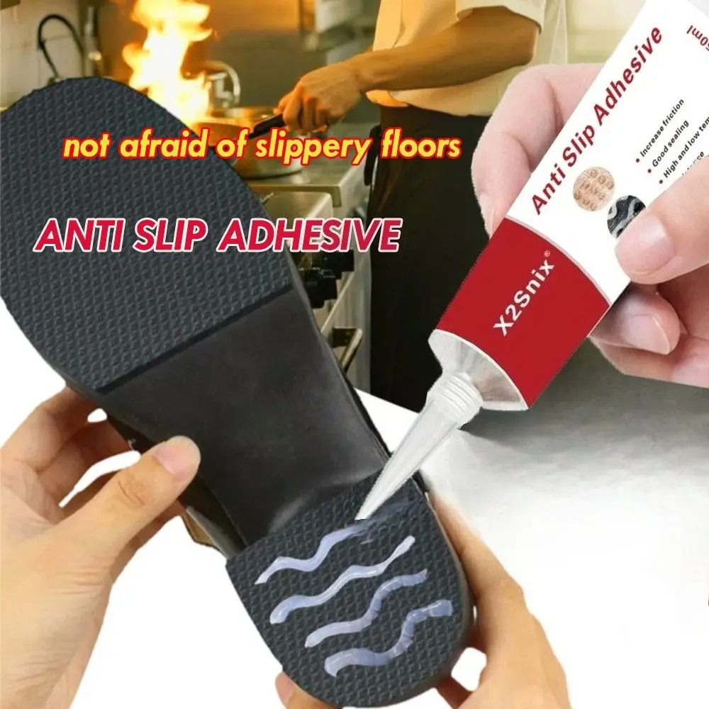 Powerful Anti-Slip Adhesive, Significantly Enhances Grip Control & Prevents Slipping, Glove Anti-Slip Glue, Anti-slip Soft Glue for Socks/ Shoe Soles/ Stockings/ Glove, Transparent, Wear-resistant, Enhanced Stability
