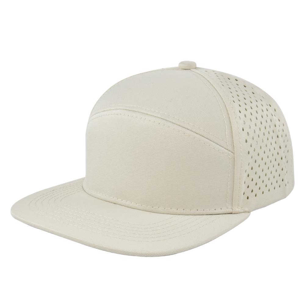 Cross-border 6-panel hard-brim flat cap adult mesh cap advertising hip-hop cap custom logo curved brim sunshade cap