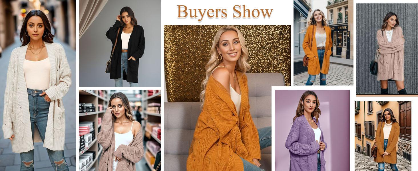 【1XL-5XL】Imily Bela Curve Women's Cardigan Sweaters Long Sleeve Plus Size Solid Cable Knit Open Front Outerwear with Pockets