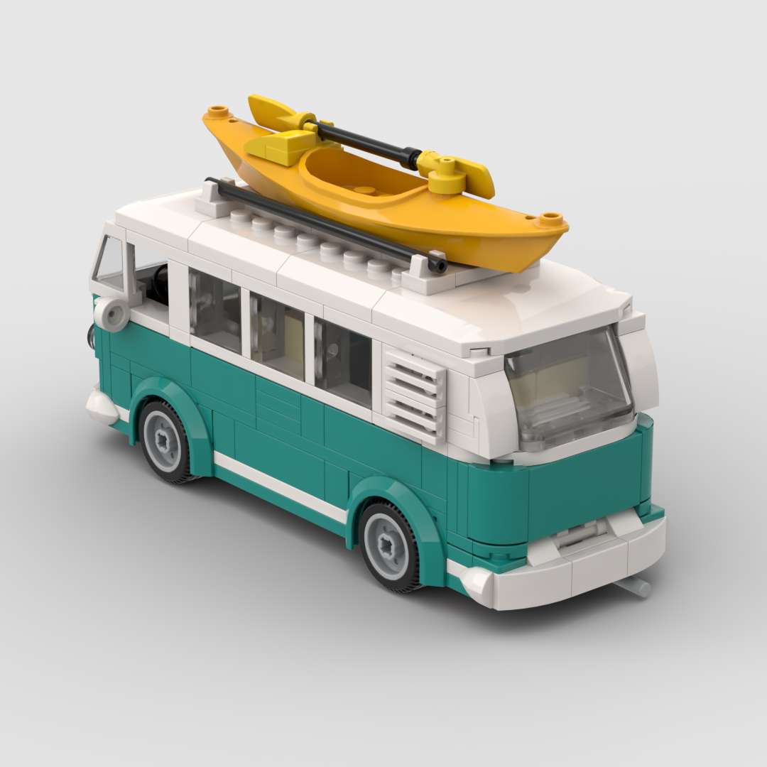Classic Wagon Small Particle Building Blocks MOC Bus Travel Car Model ...