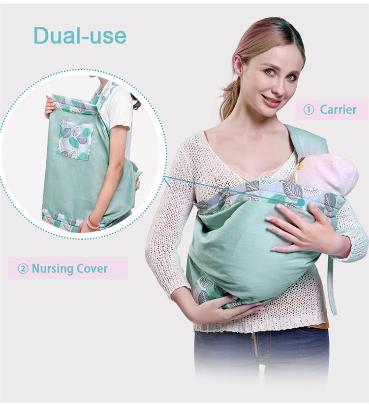 Baby Wrap Newborn Sling Dual Use Infant Nursing Cover Carrier Mesh Fabric Breastfeeding Carriers
