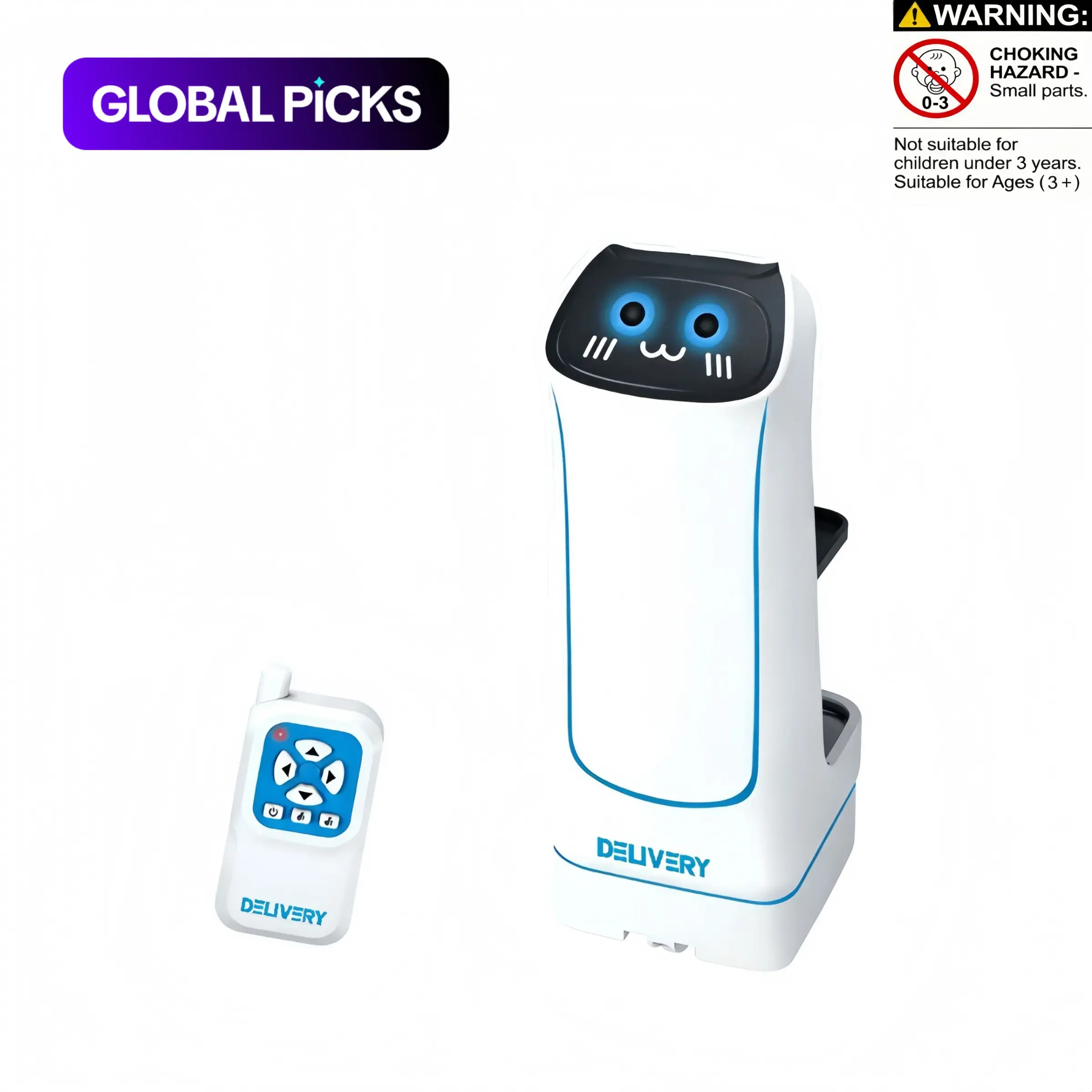 2.4GHz Remote Control Delivery Robot Toy, Funny Robot Design, Funny Prank Gadget, Interactive Stress Relief Gag Toy (Requires 6 AAA Batteries, Not Included)