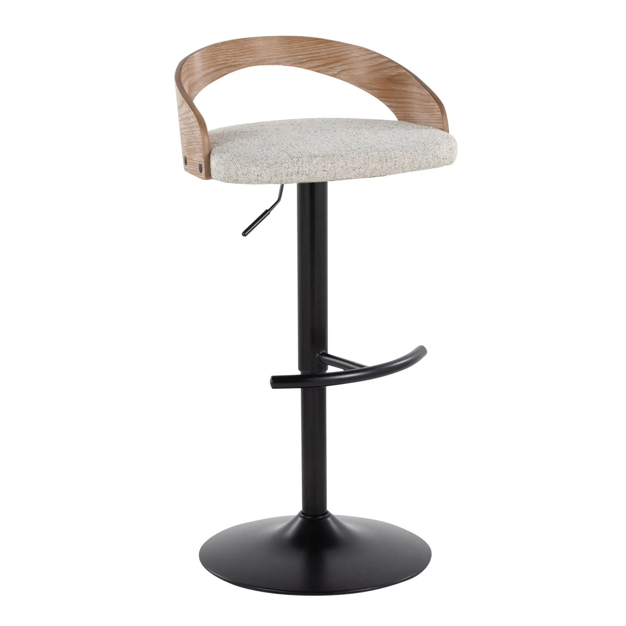 Nokaa Adjustable Barstool 1 PC – Modern Counter Height Bar Chair with Swivel, Footrest, Metal Frame for Kitchen Island, Home Bar, Dining Room, Pub, Cafe, Indoor Use