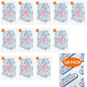 120 Packs 500CC Food Grade Oxygen Absorbers, 10 Packs Individually Packed in Vacuum Bags, For Long Term Food Storage with Oxygen Indicator, Fits Mylar Bags, Mason Jars and Vacuum Bags