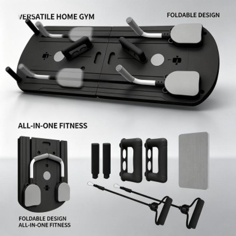 Heavy-Duty Foldable Exercise Platform, 300LB Load Capacity, Space-Saving Training Board for All Fitness Levels, Black/Pink/Purple