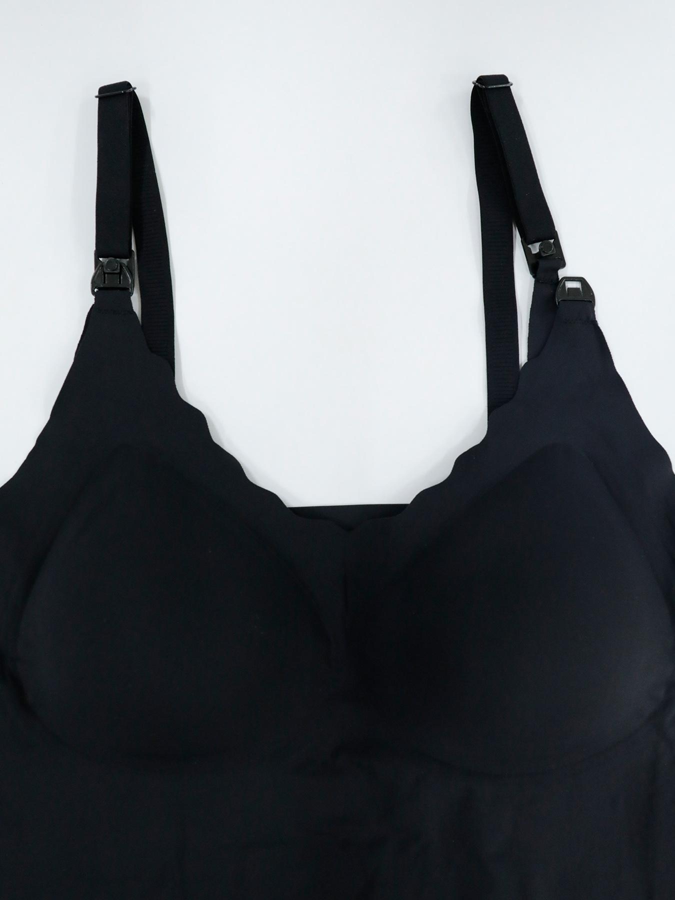 Women's Solid Color Lace Trim Nursing Cami Top, Maternity Nursing Tops, Comfortable Breathable Soft Fabric Maternity Bra for All Seasons, Maternity Lingerie for Women