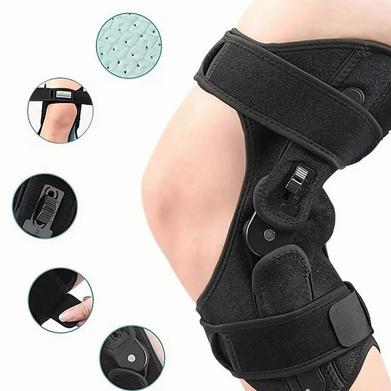 Adjustable Knee Support Brace, Three-Stage Adjustable Patellar Assist Device, Single Unit, Ideal for Sports, Fitness, Hiking, Knee Protection