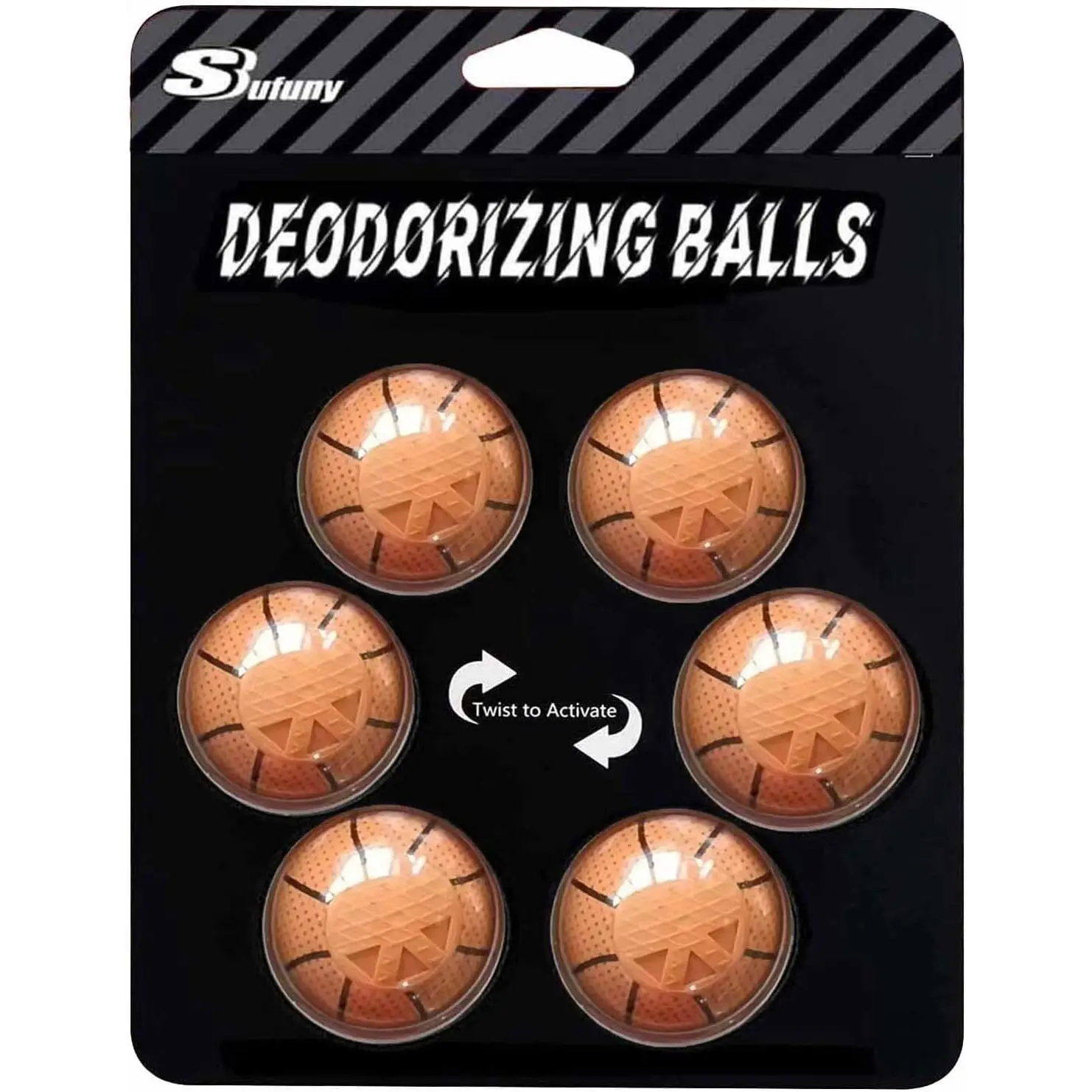 Shoe Deodorizer Odor  Ball -Sneaker  balls  Air Fresheners Odor Eaters for Shoes, Gym Bags, Closet and Locker 6 Pack ( Linen)