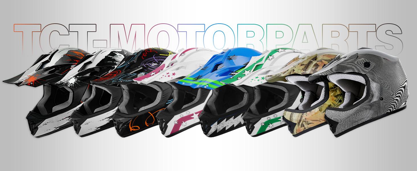 Youth Motorcycle Four Wheeler Riding Racing Helmets Motocross ATV Helmets Offroad Street Dirt Bike Go-Kart BMX MX Full Face Helmet Red Spider Samll Size