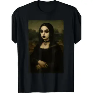 Goth Mona Lisa Alt Gothic Black Emo Men'S T-Shirt