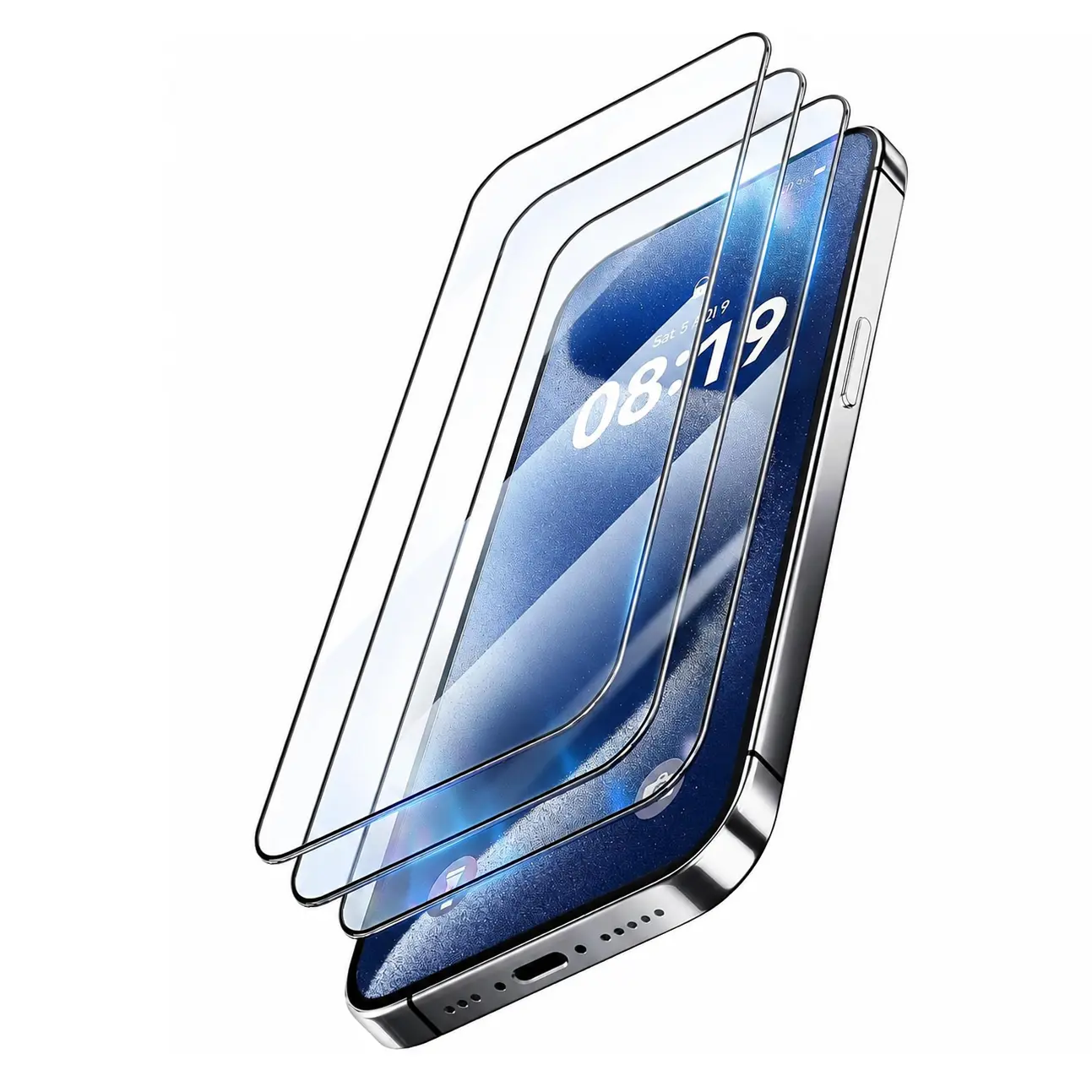 3 Pack Glass Screen Protector Compatible For iPhone 17 16 15 14 Plus 13 12 11 Pro Max X XS Max 16e, [9H Hardness]-HD Screen Tempered Glass, Scratch Resistant,Easy Install, Full Cover Bubble Free Case Friendly Compatible With iPhone 17 Pro Max